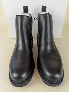 CALVIN KLEN LEATHER CHELSEA BOOTS SIZE 12